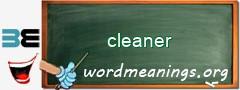 WordMeaning blackboard for cleaner